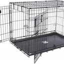Precision Pet Products Two Door Provalue Wire Dog Crate, 42 Inch, For Pets 70-90 lbs, With 5-Point Locking System (43.1"L x 29.1"W x 30.0"H)