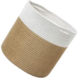 Woven Flower Basket Rattan Plant Hanger Indoor Decorative Storage Basket (20X20CM, Assorted Color)