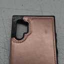 LSPOIZNC-Heavy Duty Protection Smooth Case for Samsung Galaxy S25 Ultra/S25 Plus/S25, Back Card Slot Flip Kickstand Business Style Leather Cover (S25,Pink)