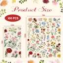 100 Pcs Floral Paper Napkins Watercolor Flower Disposable Paper Hand Towels Vintage Spring Plants Guest Napkins for Wedding Birthday Table Decor Party Supplies4.3"*7.8"