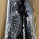 Broom with Dustpan Combo Set 54 Long Handle Household Dust Pan for Home Office Kitchen Cleaning Black & Grey