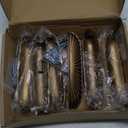 Goo-Ki 5'' (128mm) Hole Centers Antique Brass Cabinet Pulls, Accessible Luxury Zinc Alloy Din Cup Cabinet Pulls with Retro Style,6 Pack