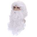 White Wig and Mustache for Mens Long Curly White Wig and Beard Set for Cosplay Halloween Mustache Costume Wig