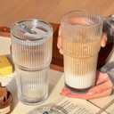 20oz Set of 2 Glasses Go to Cups For Iced Latte Coffee Smoothie