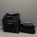 Nail Bag Organizer Case Backpack, Nail Bag Holds 80 Bottles (15ml-0.5 fl.oz) and Nail Lamp, Nail Polish Case with 2 nail polish Bag, Portable Travel Backpack for Nail Tech Supplies Manicure Tools