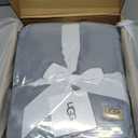 UGG Euphoria Faux Fur Throw Blanket, Oversized Soft Throw for Couch or Bed, Luxury Room Decor, Giftable Fuzzy Blankets, Machine Washable, 50-inch x 70-inch, Chambray Blue Grey