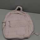 BAGSMART College Laptop Backpack, Travel Backpack for Women, Quilted Casual Daypack, Water-Resistant Bookbag for 15.6 Inch Laptop, Pink