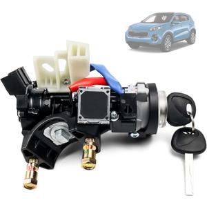 81900-D9G00 Ignition Lock Switch Set Assembly with 2 Keys Compatible with Kia Sportage 2017-2022 Ignition Lock Housing Case & Cylinder Start Barrel Replace# 81900D9G00 81905-D9760
