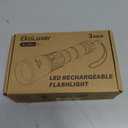 3Pack Rechargeable Flashlights High Lumens, Super Bright Flashlight with LCD Digital Display, 5Modes Adjustable LED Flashlight Tactical Flashlights High Powered, Flash Lights for Emergency