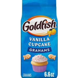 Goldfish Grahams Vanilla Cupcake Baked Grahams, 6.6 Oz Bag (EXP 11/08/26)