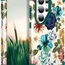 Hocase for Samsung Galaxy S26 Ultra Case, Teal Flowers