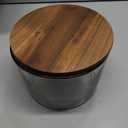 Anchor Hocking Glass Trifle Bowl with Lid, 104 oz Glass Salad Bowl with Acacia Wood Lid