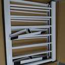 Dog Gate for Small Dogs,Adjustable 18-48" Extra Wide Short Dog Gate for doorways,Low Pet Gate to Step Over for Stairs(White, 10" Height)