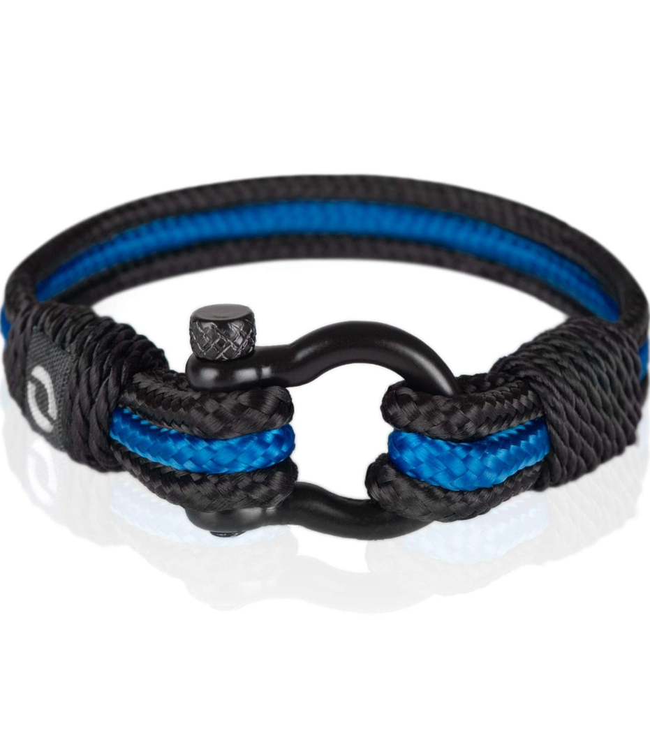 Law Enforcement Bracelet Thin Blue Line Bracelet Gift For Police Officer 7.5