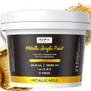 Nicpro Metallic Gold Acrylic Paint, 33.8oz/1000ml Large Heavy Body Gold Acrylic Paint, Non Toxic, Non Fading, Rich Pigment Gold Leaf Paint for Metal, Wood, Canvas, Furniture, Handcrafts, DIY Decor