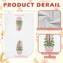 Chinoiserie Christmas Kitchen Towels, Pink Bow Coquette Christmas Tree Dish Towels for Kitchen Bathroom, Pink Christmas Hand Towels for Bathroom Kitchen, Grandmillennial Decor,Set of 2,16x24 Inches