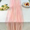 Booque Valley Pink Table Runner 10ft Boho Cheesecloth Super Soft Seersucker Gauze for Wedding Bridal Shower Baby Shower Birthday Party Decoration Centerpiece Table Decor, 2 Pack, Blush Pink