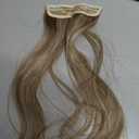 KooKaStyle Hair Extensions Ashy Taupe Blonde Clip in Synthetic Highlight Long Wavy 4PCS Thick Hairpieces for Daily Use 20 Inch for Women