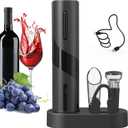 CIRCLE JOY Electric Wine Bottle Opener Set Rechargeable Wine Corkscrew Cordless Wine Opener Gift Set with Charging Base, Foil Cutter, Wine Aerator Pourer and Vacuum Wine Stopper