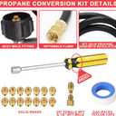 Natural Gas to Propane Conversion Kit for Weber Genesis I/II E/S-210 310 330 410 610,SX/EX/SE-210/310/315,Spirit II 210/310/315,5FT Propane Regulator Hose with 14 LP Orifices (3 Sizes) & 3/8" Fittings