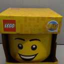 LEGO Iconic Storage Head Large, Stackable Storage Box, 8,5 L, Yellow, Happy Boy