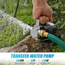 Water Transfer Pump, 115V 1/10HP Electric Utility Pump with On/Off Switch 2 * 6 ft Water Hoses Kit for Removing Water from Garden Pools Aquariums Hot Tub Draining 1/8 Low Suction for Rain Barrel