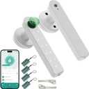 Fingerprint Door knob, Fingerprint Door Lock with Keypads,Keyfob Card,Bluetooth,Key,Biometric Smart Lock for Home Bedroom Apartment (Silver(With App))