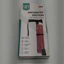 EVENABLY Enhanced Walking Cane (Thicker & Longer) - Foldable, Adjustable, Collapsible, Spare Tip, with Travel Bag | Versatile Walking Stick for Every Height, Weight, Seniors & Adults (Matte Red)