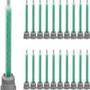 20PCS Epoxy Mixing Nozzles, 16-Element, 3.58-Inch Static Mixer Tips for 50ml Cartridges, Compatible with 2-Part Adhesives (1:1 & 2:1 Ratio) & Leak-Proof for Resin & Glue