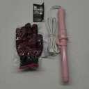 Automatic Rotating Curling Iron  1.1 Inch Self Curling Hair Curler, Anti-Tangle, LCD Display, Fast Heating Wand for Time-Saving, Long-Lasting Curls & Waves, Pink