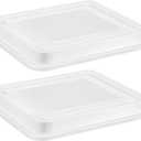 E-Far Rectangle Bakeware Lid, 2-Pack Plastic Food Storage Replacement Cover Set, Fits for E-far 12⅓ x 9¾ x 2 Inch Sheet Cake Baking Pan