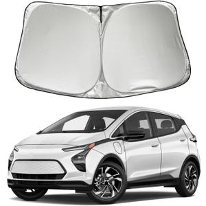 Car Windshield Sun Shade Sunshade Compatible with Chevy/Chevrolet Bolt EV (Not for Bolt EUV) 2024 2023 2022-2017 Accessories, Foldable Car Front Window Sun Shield Visor