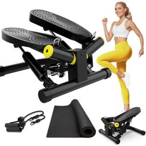 ZIWWVY- Mini Twist Stepper, Stepper Machine with 330LBS Weight Capacity, Mini Stepper for Full Body Workout, Adjustable Step Height, Smooth and Quiet, Step Machine for Men Women