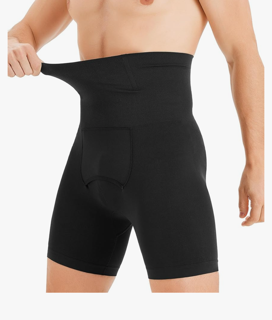 TAILONG Mens Shapewear Tummy Control Underwear Compression Shorts Slimming Body Shaper Leg Boxer Briefs