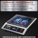 ChangBERT Induction Cooktop, Commercial Grade Portable Cooker, Large 8 Heating Coil, Premium Stainless Steel Countertop Burner with NSF Certified, 10 Hours Timer Powerful 1800W Professional Hot Plate