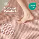 TYUU Bath Mat Set 3 Piece, Bathroom Rugs Non Slip Washable & Toilet Mat, 16"x24" + 24"x60" + 20"x24" U Shape