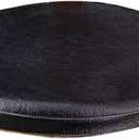 Greenjin 12" PU Leather Waterproof Chair Cushion Round Memory Foam Seat Cushion Anti Slip Circle Stool Cushion Detachable Chair Pad for Kitchen Highstool Living Room Chair Black