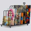 MOOFI Art Storage Rack Storage Organizer for Canvas, Art Drying Rack with Casters and Handle- Paint Drying Rack for Art, Canvas Boards, Frames, Panels, Posters Prints (Moving Handle)