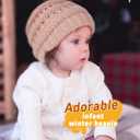 FURTALK Baby Beanie Winter Soft Warm Knit Hat 3 Pack Infant Toddler Slouchy Caps (0-12 Months, White+pink+grey)