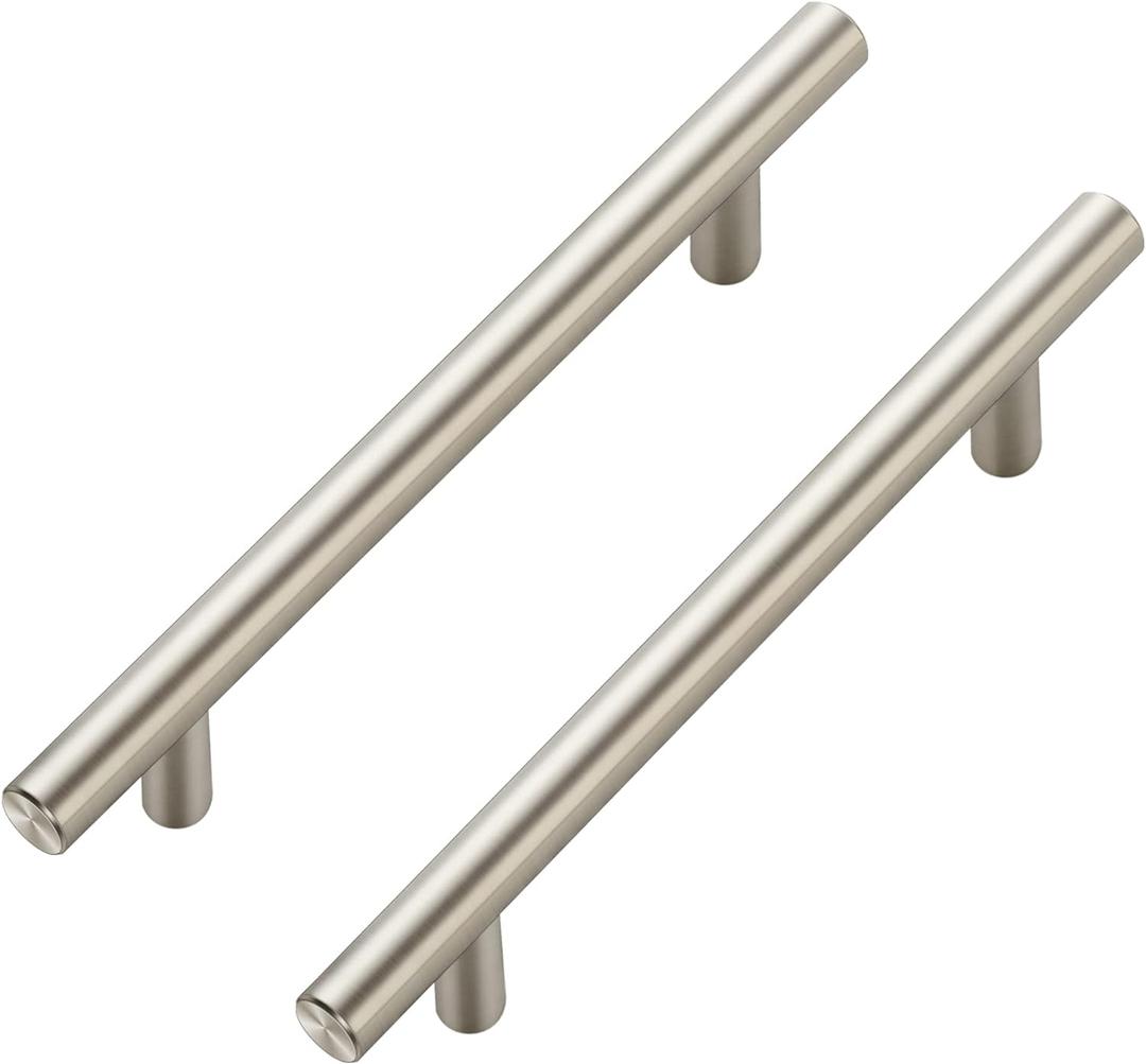 Ravinte 4 Pack 7.38 inch Cabinet Pulls Brushed Nickel Stainless Steel Kitchen Cupboard Handles Cabinet Handles, 5 inch Hole Center