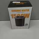 1500W Space Heater, Portable Ceramic Small Space Heater for Indoor Use, Overheated & Tip-Over Safety Protection, Personal Electric Space Heater with Thermostat for Desk, Office, Home, and Room Use (BLACK)