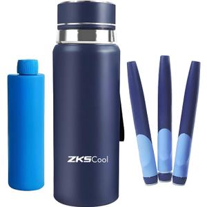 Insulin Cooler Travel Case  TSA Approved 24H Medication Cooler, Large Capacity Fits 35 Pens with Reusable Ice Pack  Lightweight Diabetes Travel Bag for Medications (Blue)