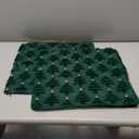 AVOIN colorlife Christmas Tree Star Green Throw Pillow Cover Set of 2, 18 x 18 Inch Soft Plush Faux Fur Jacquard Festivals Winter Cushion Case Decoration for Sofa Couch