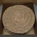13 Inch Round Woven Plate Placemats Set of 15, Farmhouse Rustic Straw Braided Chargers Place Mats, TwinnekYR Large Boho Cattail Weave Table Mats, for Dining Plates Table Decor Home Wedding Party