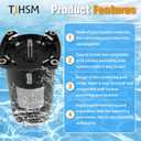 USQ1102 Square Flange 1 HP Up-Rated 48Y Pool Filter Motor Outdoor Swimming Pool Pump