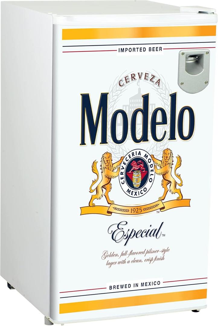 Modelo Refrigerator - Mini Fridge For Kitchen, Bedroom, Office, Dorms, Cuarto, Cool Storage For Wine, Drink, Beverages, Compact Free Standing, Neveras Pequepara, 3.2 Cubic Feet Capacity, White