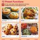 Air Fryer 12 Preset with Viewing Window, 6Qt Large Capacity, 400 Max Crisp, Airfryer, Bake, Roast, Dehydrate, Reheat, 1700W Quick Even Easy Meals, Nonstick Dishwasher Safe Basket, 6 Quarts