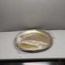 Red Co. 20 Large Round Decorative Antique Gold-Tone Aluminum Display and Serving Centerpiece Tray