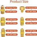 24 FT Propane Hose Extension-High Pressure Braided Gas Line Hose Propane Conversion Kit for BBQ Grill, Fire Pit, Heater (24FT)