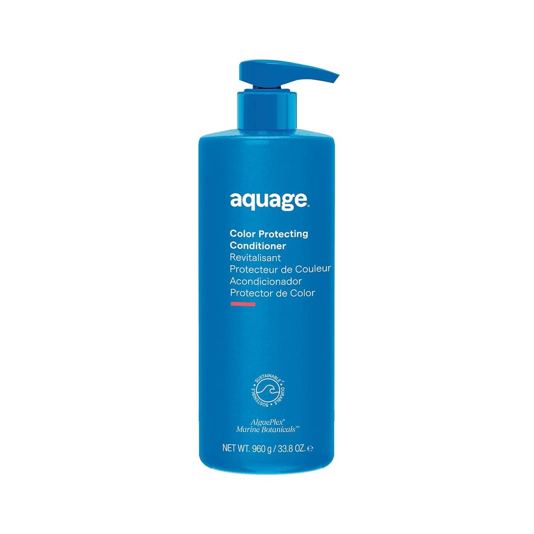 Aquage Color Protecting Conditioner, Deep-Penetrating Moisturizer Seals in Haircolor, Infused with Nutrient-Rich Sea Botanicals, Restores Hair and Adds Shine, 33.8 oz. (33 Fl Oz (Pack of 1))